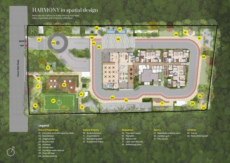 Master Plan, ckpc-heart-of-harmony 3 Bedroom 2132 Sq.Ft. Apartment In Kudlu Gate Bangalore 10520852
