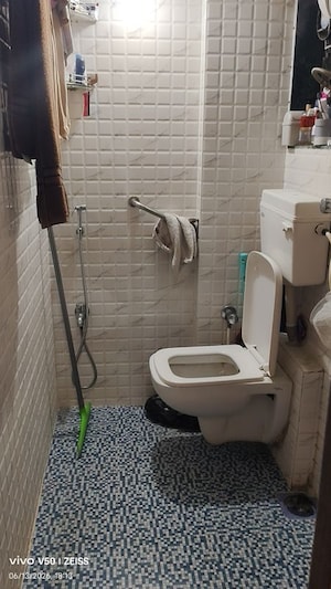 Bathroom in 2 BHK Apartment at Manjushree CHS, Kopar Khairane – for Rent