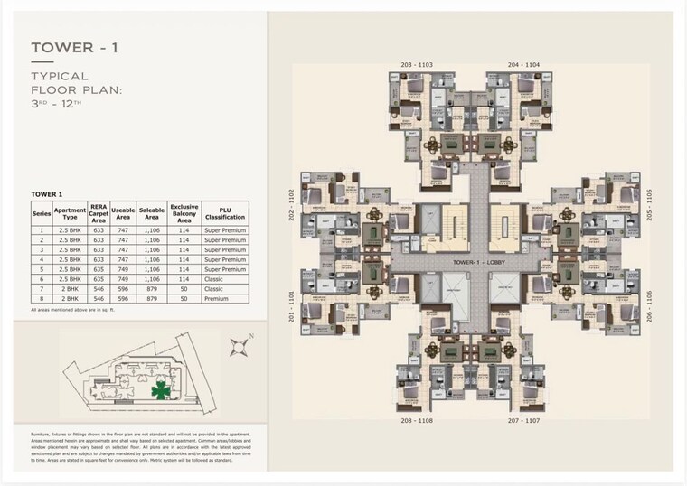 Master Plan, provident-capella 2.5 Bedroom 1110 Sq.Ft. Apartment In Whitefield Bangalore 10521060