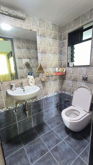 Bathroom in 3 BHK Apartment at SB Purushottam Towers, Prabhadevi – for Rent