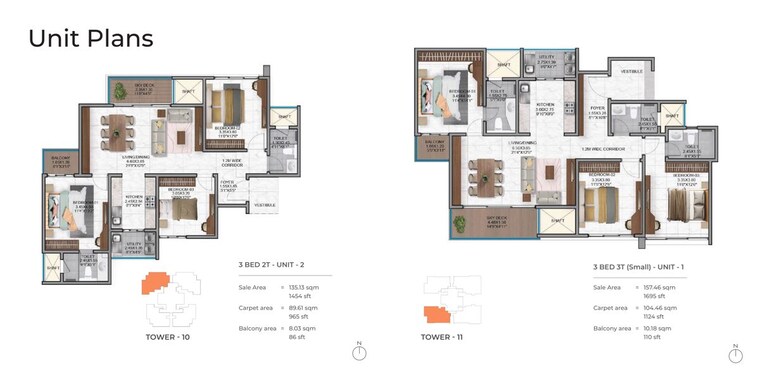 Floor Plan, nambiar-district-25 3 Bedroom 2060 Sq.Ft. Apartment In Dommasandra Bangalore 10521243