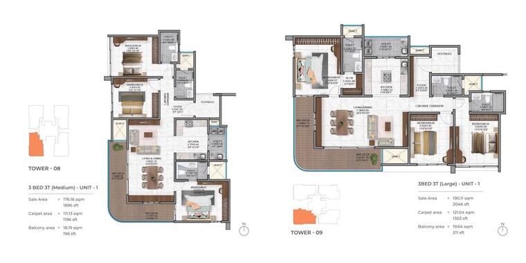 Floor Plan, nambiar-district-25 4 Bedroom 2613 Sq.Ft. Apartment In Dommasandra Bangalore 10521287