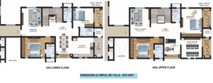 Floor Plan in 4 BHK Apartment at Sumadhura Olumpus, Nanakramguda – for Sale