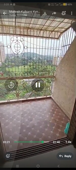 Balcony in 1 BHK Apartment at Shankheshwar Platinum Phase 1, Kalyan West – for Sale