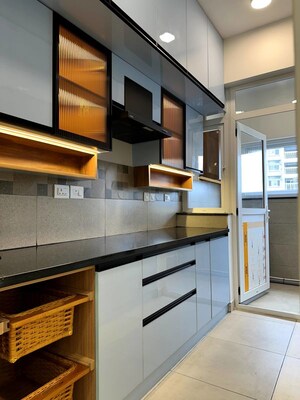 Kitchen in 2 BHK Apartment at Eden Park At The Prestige City, Sarjapur Road – for Rent