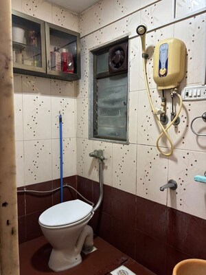 Bathroom in 1 BHK Apartment at Mayuresh Srishti, Bhandup West – for Rent