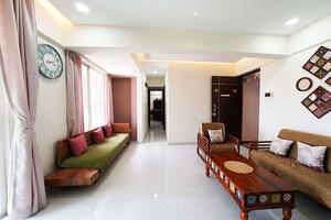 Living Room in 4 BHK Apartment at Wakad – for Sale