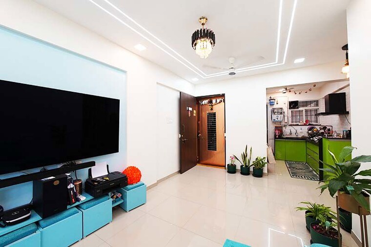 Living Room, gayatree-landmark-phase-2 2 Bedroom 678 Sq.Ft. Apartment In Thergaon Pune 10522071