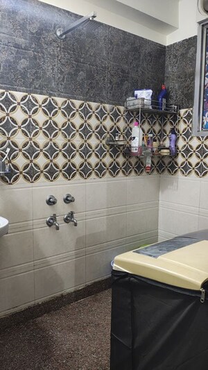 Bathroom in 1 BHK Builder Floor at Freedom Fighters Vihar – for Rent