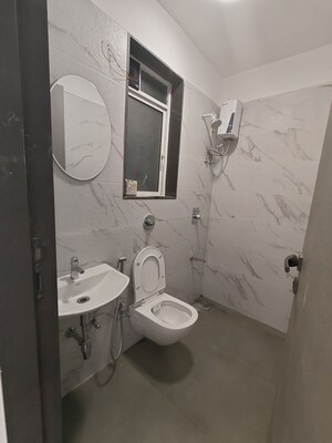 Bathroom in 2 BHK Apartment at Rockline The Meridian Towers, Ghatkopar West – for Rent