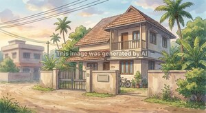  Independent House – Exterior View View at Krishna Lanka - for Sale