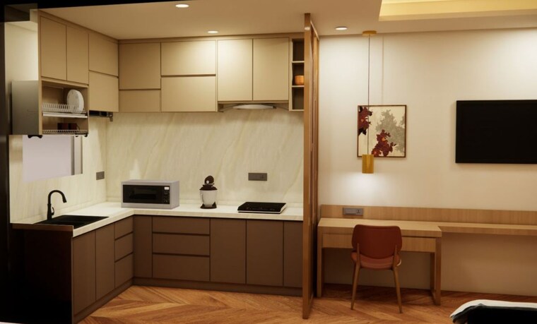 Kitchen, sector 135 1 RK 550 Sq.Ft. Apartment In Sector 135 Noida 10522761