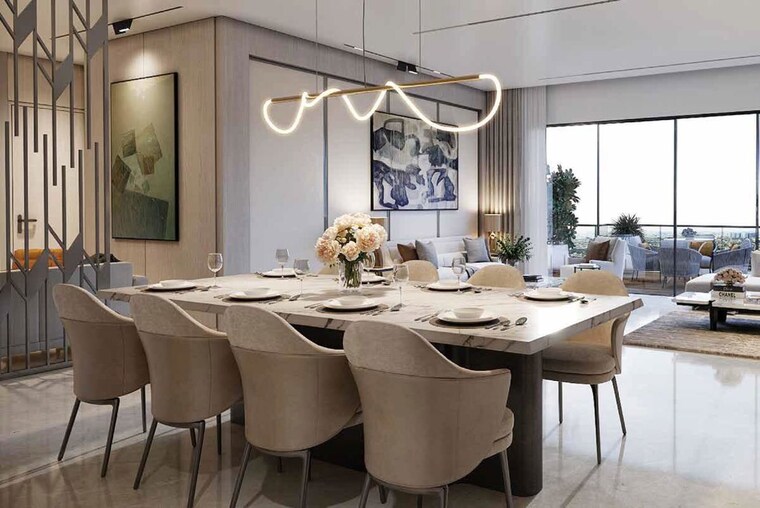 Dining area, whiteland-the-aspen 3 Bedroom 2330 Sq.Ft. Apartment In Sector 76 Gurgaon 10523069