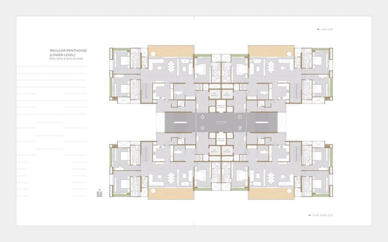 Floor Plan, raamah-ellemento 4 Bedroom 2834 Sq.Ft. Apartment In Sevasi Vadodara 10503475