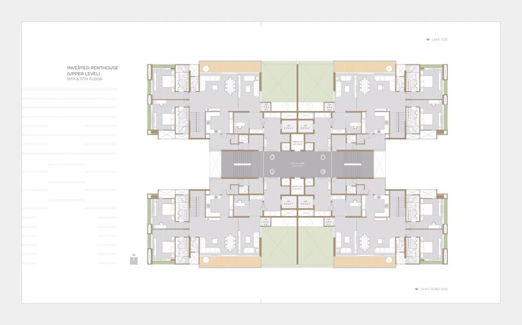Floor Plan, raamah-ellemento 4 Bedroom 2834 Sq.Ft. Apartment In Sevasi Vadodara 10503475