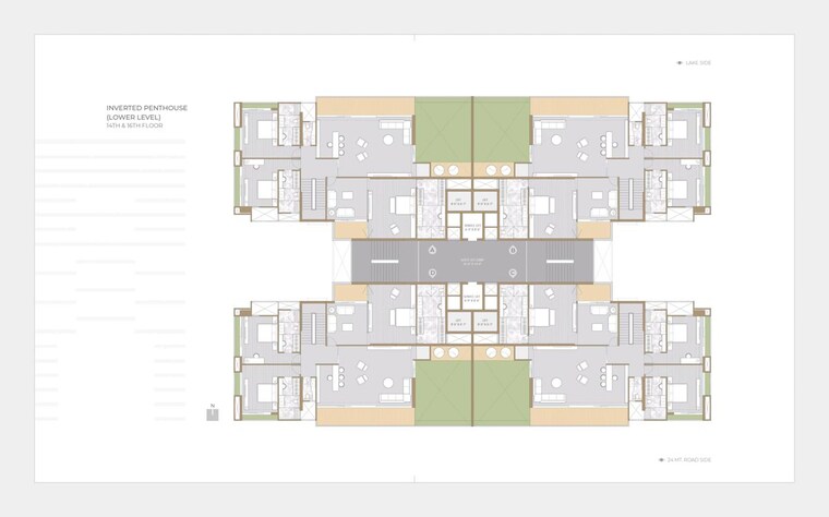 Floor Plan, raamah-ellemento 4 Bedroom 2834 Sq.Ft. Apartment In Sevasi Vadodara 10503475