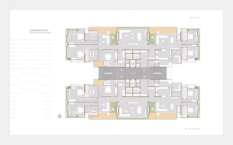 Floor Plan, raamah-ellemento 4 Bedroom 2834 Sq.Ft. Apartment In Sevasi Vadodara 10503475