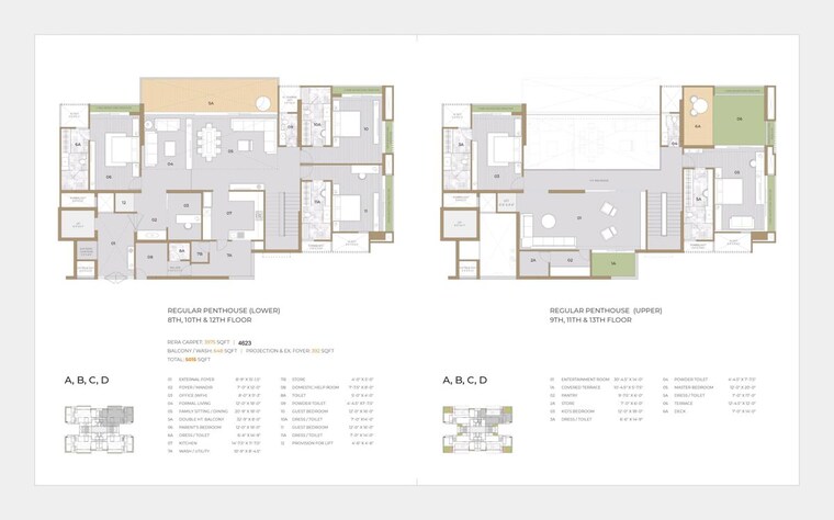 Floor Plan, raamah-ellemento 4 Bedroom 2834 Sq.Ft. Apartment In Sevasi Vadodara 10503475