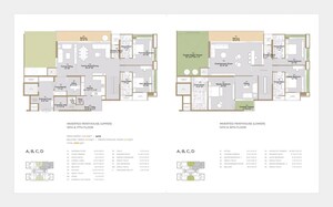 Floor Plan in 4 BHK Apartment at Raamah Ellemento, Sevasi – for Sale