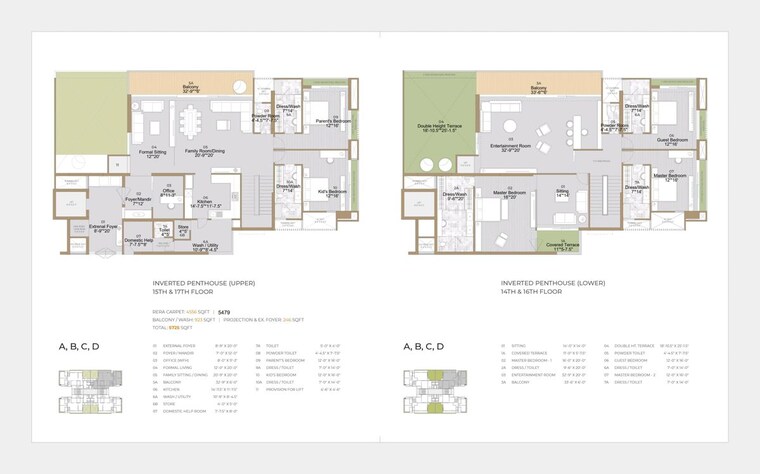 Floor Plan, raamah-ellemento 4 Bedroom 2834 Sq.Ft. Apartment In Sevasi Vadodara 10503475