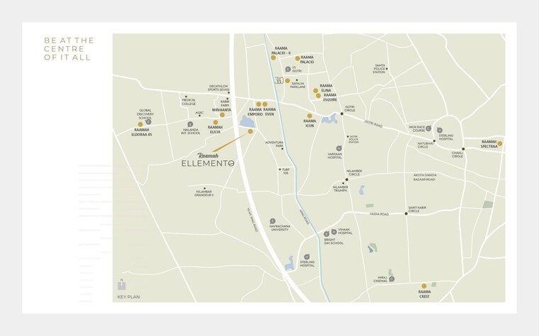 Map Location, raamah-ellemento 4 Bedroom 2834 Sq.Ft. Apartment In Sevasi Vadodara 10503475