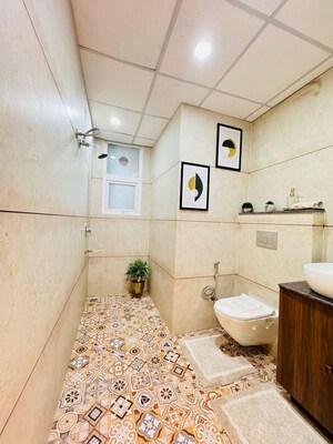 Attached Bathroom in 3 BHK Apartment at Motiaz Royal Citi, Ambala Highway – for Sale