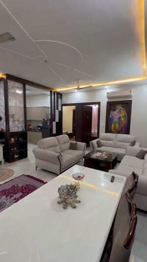 Living Room in 3 BHK Builder Floor at Mahagun Mahagunpuram II, Lal Kuan – for Rent