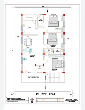 Floor Plan in 3 BHK Apartment at Nagaram – for Sale