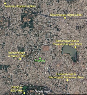 2.5 BHK Independent House – Map Location View at Saidabad - for Sale