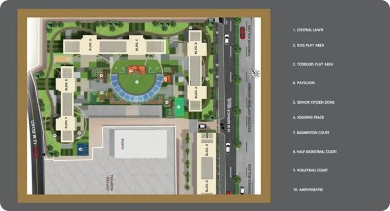 Master Plan, sheth-fiona 2 Bedroom 1109 Sq.Ft. Apartment In Pokhran Road No Two Thane 10519808