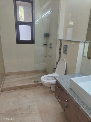 Bathroom in 4 BHK Builder Floor at Panchsheel Enclave – for Rent