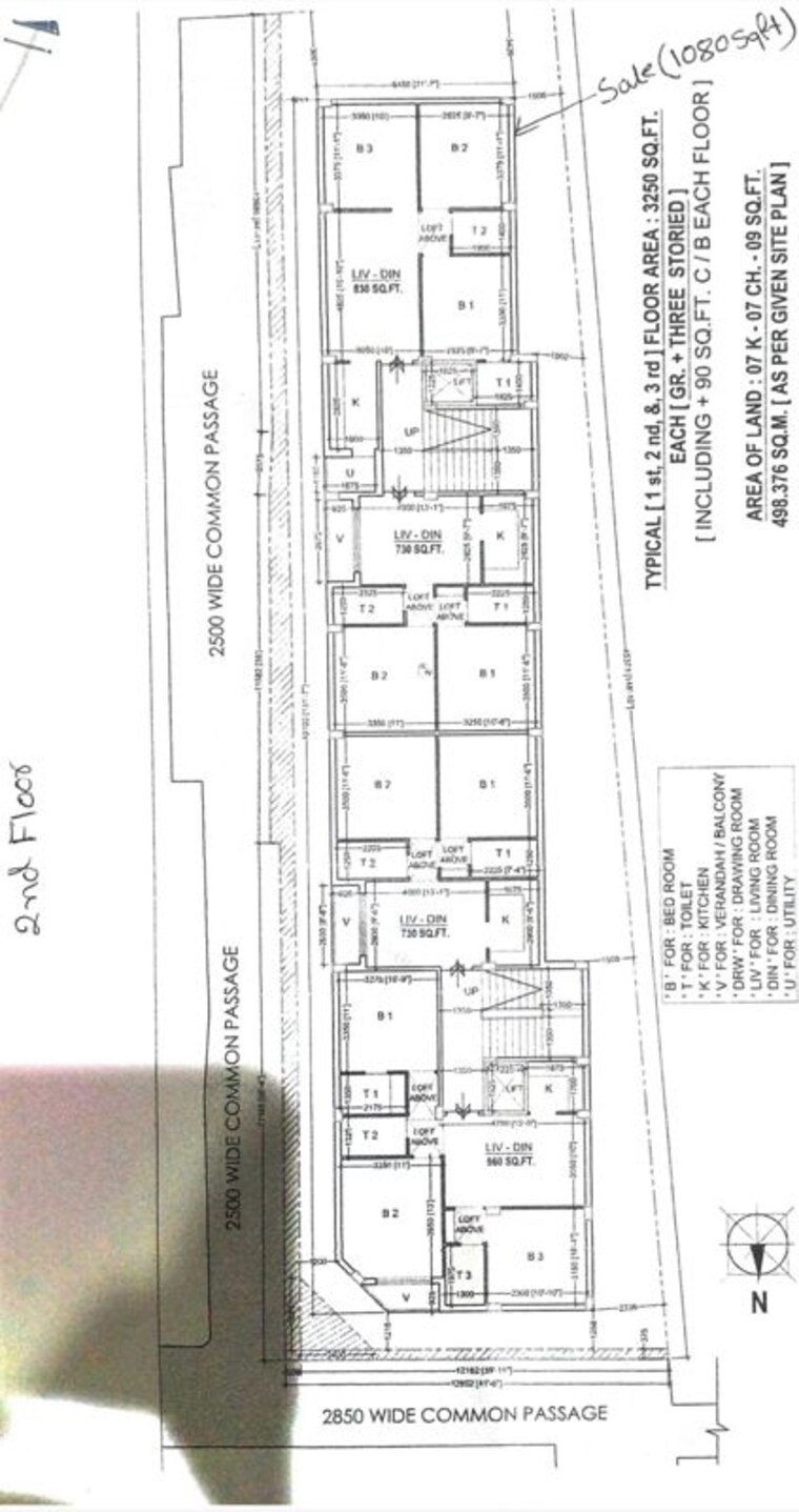 Floor Plan, alipore road 2 Bedroom 950 Sq.Ft. Builder Floor In Alipore Road Kolkata 10524929