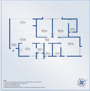 Floor Plan in 2 BHK Apartment at Godrej Ananda, Bagaluru – for Sale