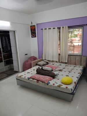 Master Bedroom in 2 BHK Apartment at Silver Royal, Pimple Saudagar – for Rent