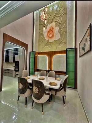 Dining area in 5 BHK Independent House at Hanuman Nagar Extension – for Sale