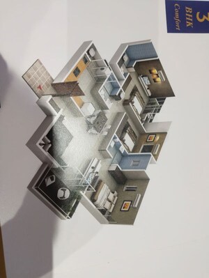 Floor Plan in 3 BHK Apartment at Success Windsor Tower, Ravet – for Sale