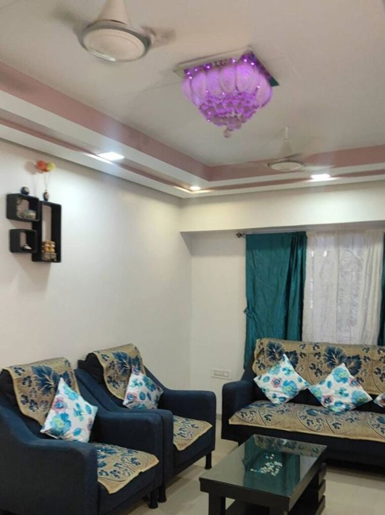 Living Room, mount-n-glory 2 Bedroom 1100 Sq.Ft. Apartment In Kharadi Pune 10525606