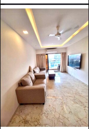 Living Room in 2 BHK Apartment at Svarna Rosemary, Mahim West – for Rent