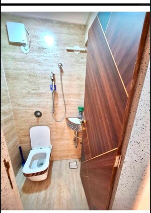Bathroom in 2 BHK Apartment at Svarna Rosemary, Mahim West – for Rent