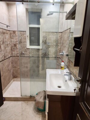 Bathroom in 3 BHK Builder Floor at Shivalik Colony – for Rent