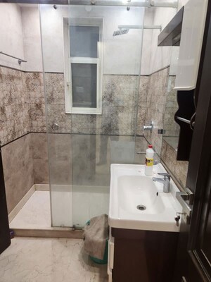 Bathroom in 3 BHK Builder Floor at Shivalik Colony – for Rent