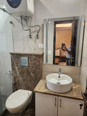 Bathroom in 3 BHK Builder Floor at Shivalik Colony – for Rent
