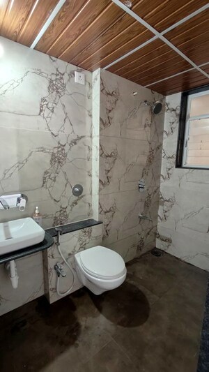 Bathroom in 2 BHK Apartment at Sukhwani Skylines, Wakad – for Rent