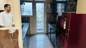Kitchen in 3 BHK Apartment at Surya Aastha Greens, Sector 4 Greater Noida – for Rent
