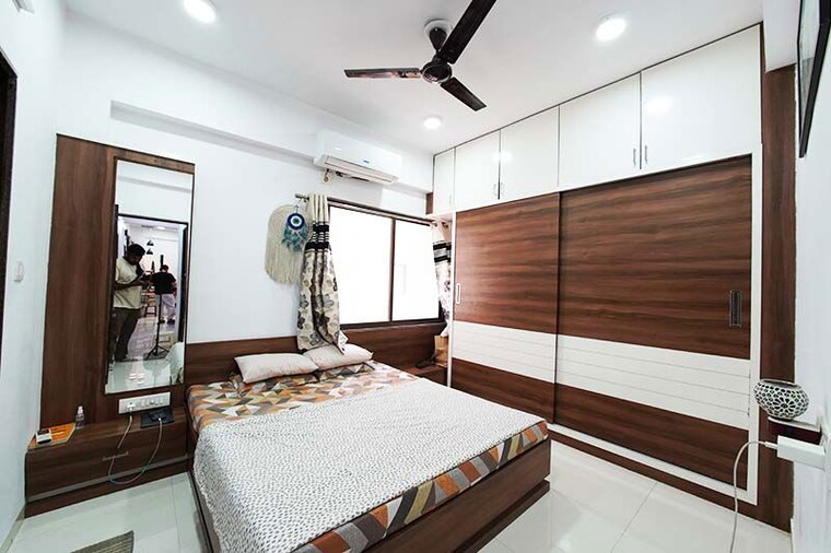 Bedroom, new ranip 3 Bedroom 155 Sq.Yd. Apartment In New Ranip Ahmedabad 10526320