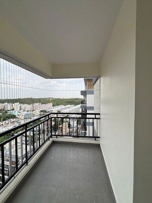 Balcony in 3 BHK Apartment at Vijay RV Sai Vanamali, Miyapur – for Rent