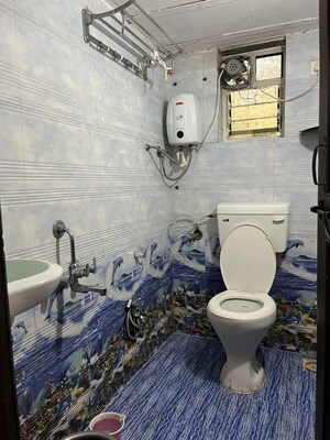 Bathroom in 1 BHK Apartment at Kshitij CHS, Yerawada – for Rent