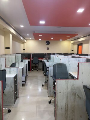 Kitchen in  Office Space at Millennium Business Park, T.T.C. Industrial Area – for Rent