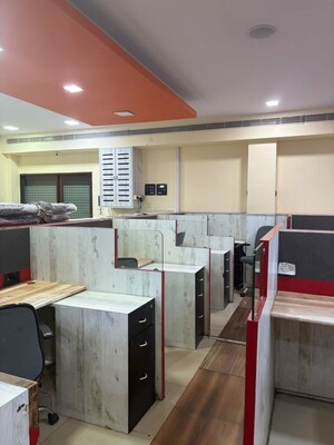 Kitchen in  Office Space at Millennium Business Park, T.T.C. Industrial Area – for Rent