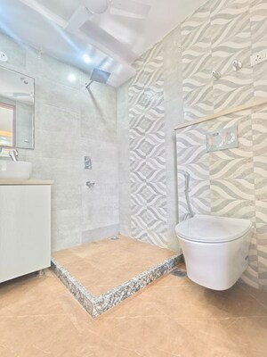 Bathroom in 3 BHK Builder Floor at Ansal Palam Triangle, Palam Vihar Extension – for Rent